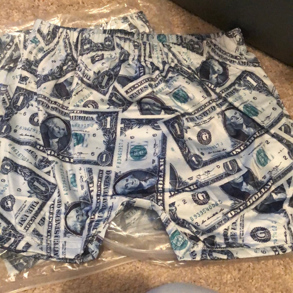 Silky money shorts brand new